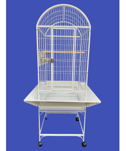 Parrot-Supplies Alabama Dome Top Parrot Cage White